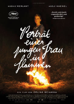 Filmposter Porträt einer jungen Frau in Flammen